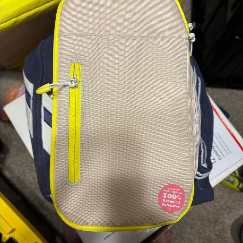 Sun squad 6 can bike cooler Beige and Yellow